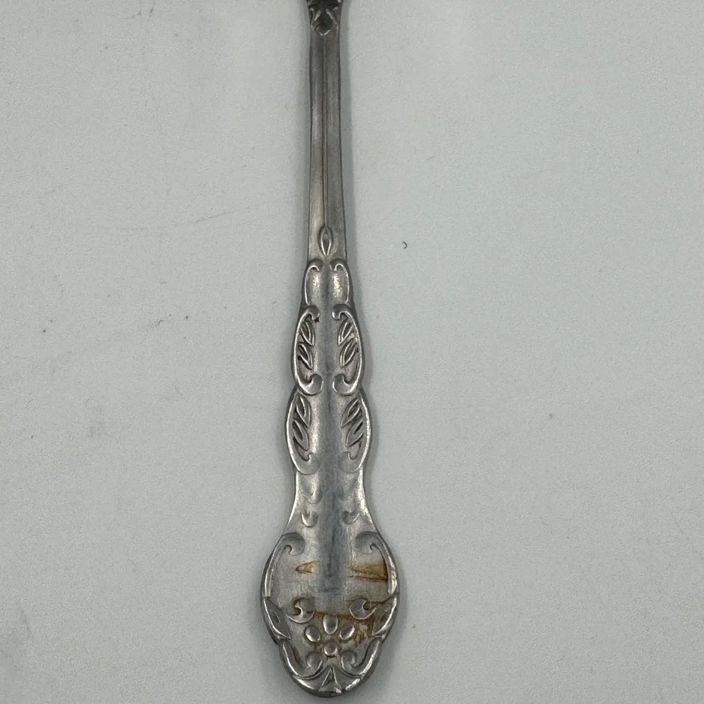 National Stainless Nancy Gravy Ladle Japan Floral Scroll‎ Pattern Sauce Spoon